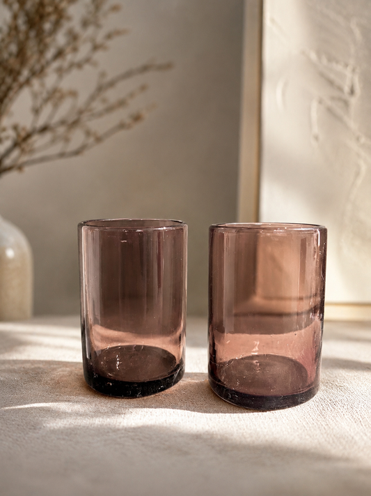 VASO AMATISTA VIDRIO SOPLADO