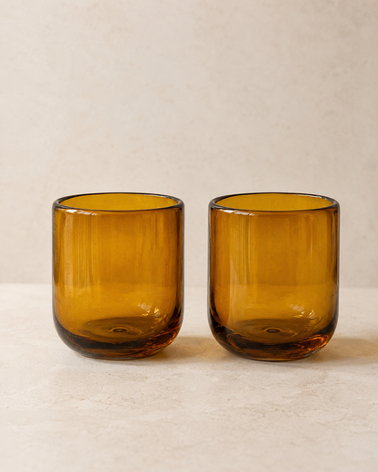 VASO ÁMBAR CURVO