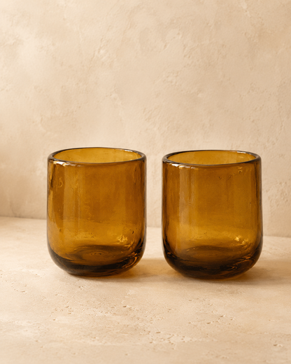 VASO ÁMBAR CURVO