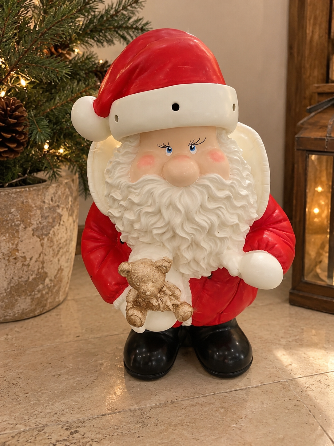 Santa Claus Cerámica con Luz